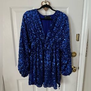 Royal Blue Embellished ASOS Edition Mini Dress